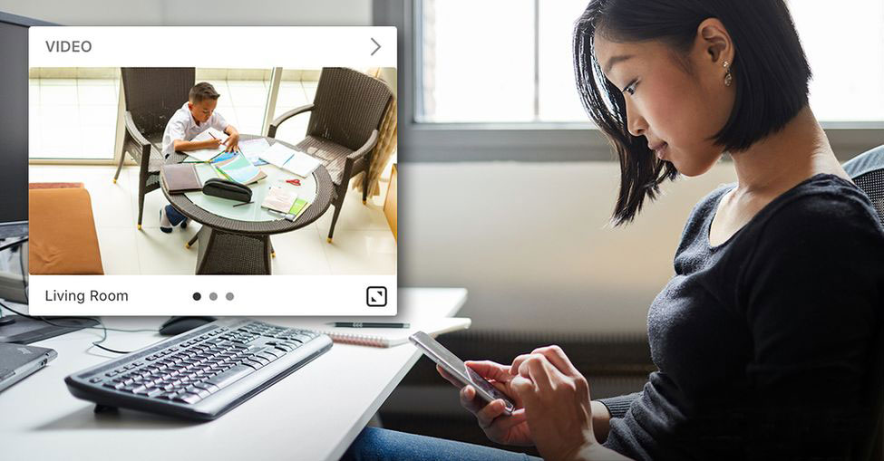 Mom watching family on MyGuardianApp