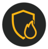 Fire and life safety home alarms and sensors icon